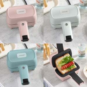 위즈웰 설레임 샌드위치메이커 베이비 핑크 WSW-3520P 식빵 1장 간식 쿠커 기계 캠핑 파니니 그릴 만들기 제조기