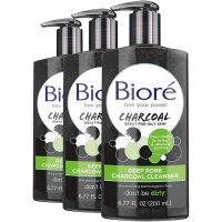 Bioré Charcoal Deep Pore Cleansing 비오레 차콜 딥 포어 클렌징 6.77floz 200ml 3팩