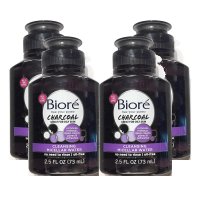 Bioré Charcoal Micellar Water 비오레 차콜 미셀라 클렌징 워터 2.5floz 73ml 4팩