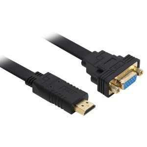 HDMI to VGA 플랫 평면 변환 젠더 케이블
