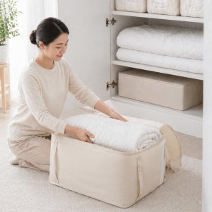 비스토어 이불가방 패브릭 이불 정리 보관 부직포 파우치