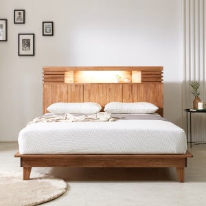 쏠앤까사 퍼스 원목 평상 수납서랍형 침대프레임 슈퍼싱글 퀸 킹