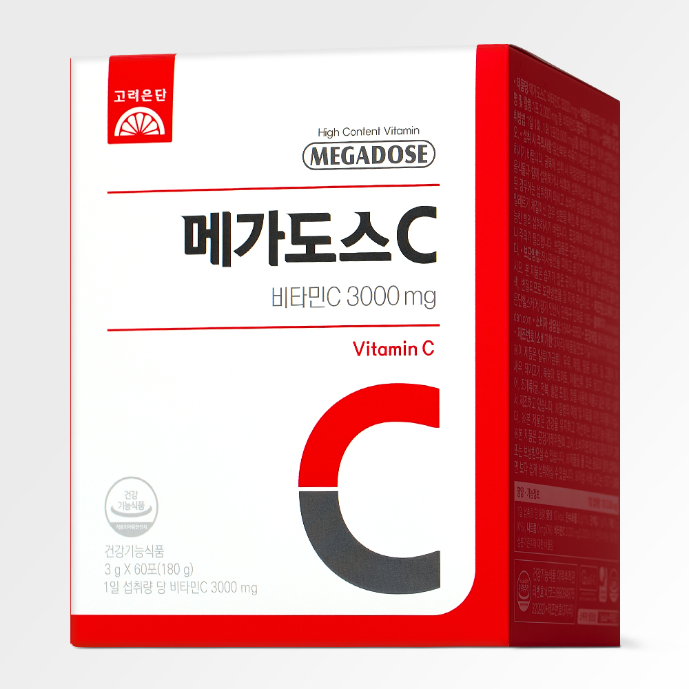 고려은단 메가도스C 비타민C 3000mg X 60포 (180g), 1개