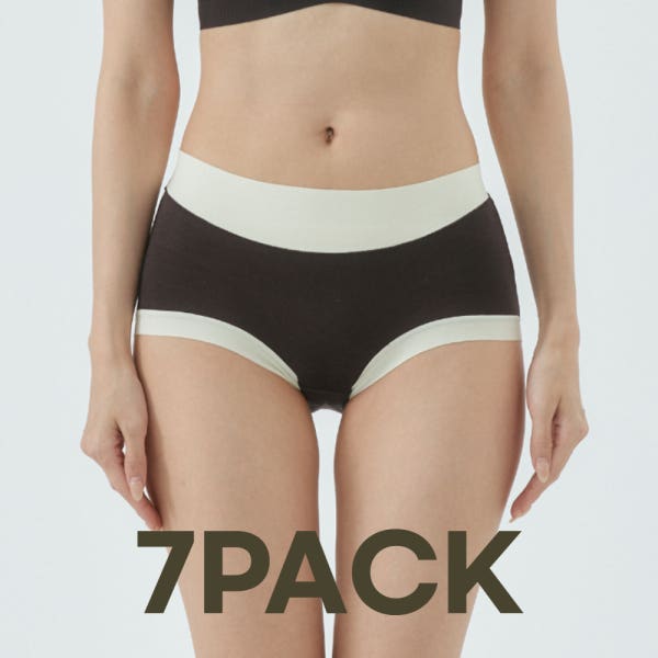 모달 여성 팬티 모들랑팬티 Y존 편한 심리스 순면 여자 드로즈 속옷 7PACK