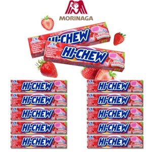 모리나가 하이츄 딸기맛 57g 12개 과일맛 캔디 어린이 회사 간식 옛날 과자
