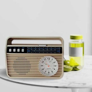 아날로그 시계 효도 라디오 탁상용 AM FM