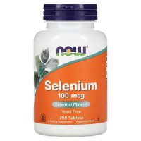 미네랄 NOW Foods Selenium 100 mcg 250 Tablets