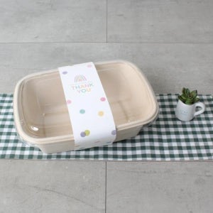 친환경 펄프용기 100세트 CR1400 샐러드 샌드위치 덮밥 도시락 일회용 배달 포장용기