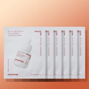 이니스프리 블랙티 유스 인핸싱 앰플 마스크 28mL 6매 / 미백 탄력케어 피부결 보습 안티에이징