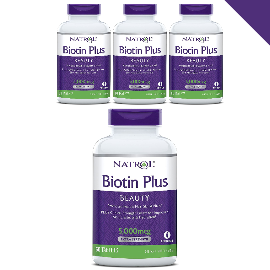 나트롤 비오틴 플러스 뷰티 루테인 엑스트라 5000mcg 60정 3+1
