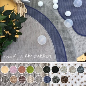 마이카펫 부채꼴 140x140cm (110-160cm) 반달반 사계절 워셔블 코너 러그