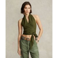 폴로Cropped Linen Halter Top