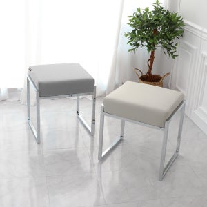 클레타 실버 민트 인테리어 디자인 화장대 다용도 스툴의자