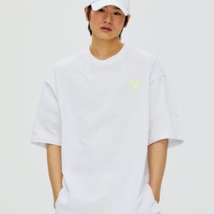 네온 테이프 반팔 티셔츠