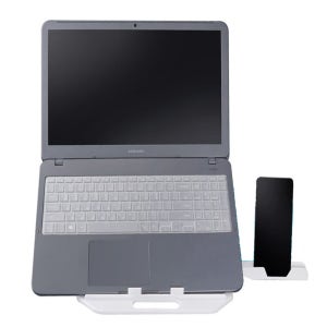 화이트 접이식 360도 회전형 스탠드 노트북 태블릿PC 거치대 받침대