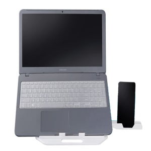 화이트 360도 회전형 접이식 태블릿PC 거치대 노트북 스탠드 받침대