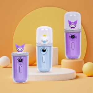 산리오&미니소콜라보 핸드 자동스프레이 보습기 휴대용 USB 가습기 분무기 수분공급 미스트