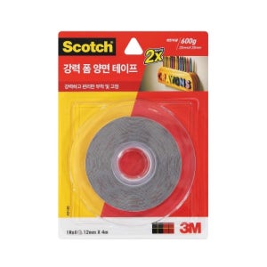 3M 스카치 강력 폼 양면테이프 3140 (12mmX4m) 1롤