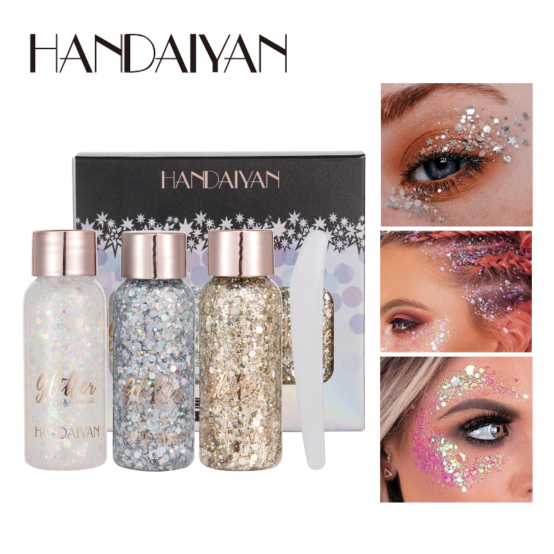 HANDAIYAN 글리터 섀도우 앤 바디 젤 3p세트