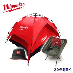 밀워키 캠핑 3종 세트 텐트+캠핑의자+벙거지모자 1인용텐트