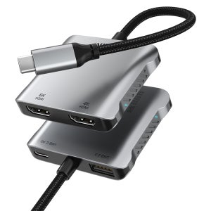 넥스트유 오르토스 C TO HDMI 듀얼 컨버터 USB-C to HDMI UHD 8K 디스플레이아답터