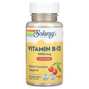 Solaray 비타민 B-12 Natural Cherry 2000 mcg 90정