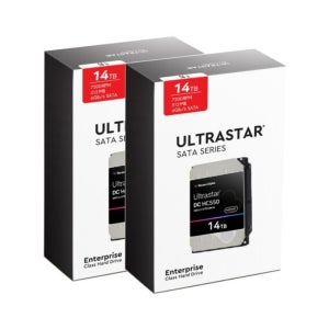 WD Ultrastar 14TB DC HC555 14TB WUH722014CLE6L4 2팩, 3년 보증