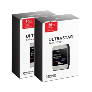 WD Ultrastar 16TB DC HC555 WUH722016CLE6L4 2팩, 3년 보증