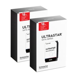 WD Ultrastar 18TB DC HC555 WUH722018CLE6L4 2팩, 3년 보증