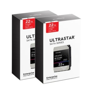 WD Ultrastar 22TB DC HC580 WUH722422ALE6L4 2팩, 3년 보증