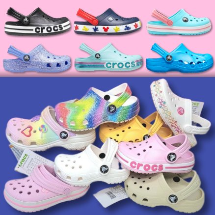 크록스 키즈 아기 신발 유아 샌들 화이트 클로그 C5 C6 C7 C8 C9 C10 J1
