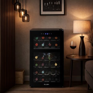 엘바 와인셀러 와이드형 24병 보관 65L 가정용 와인셀러 EW65DT24