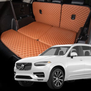 볼보 XC90 2세대 맞춤 퀄팅 트렁크매트 풀세트 자동차 가죽 방수 차박 국내생산