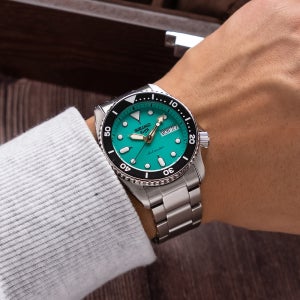 세이코 5 시계 38mm 다이버 오토매틱 라이트그린 SRPK33K1 SKX 백화점AS