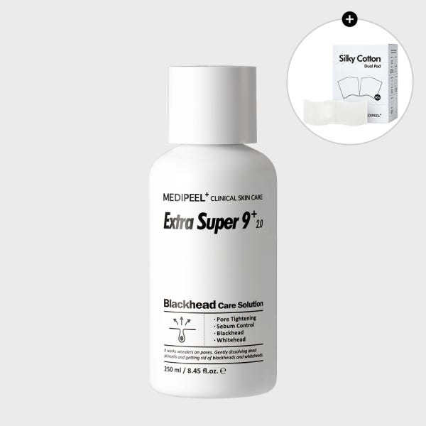 메디필 엑스트라 슈퍼9 플러스 2.0 250ml (+ 화장솜) 피지 연화제 클리너 케어 (소비기한