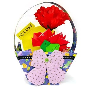 [종이종이] 종이접기패키지 어버이날 카네이션카드 편지바구니만들기수업 재료 세트