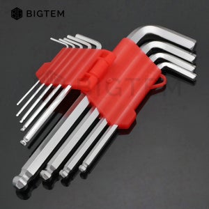 빅템 육각렌치 9P 1.5mm-10mm 6각 접이식 L렌치 볼렌치 자가정비 공구