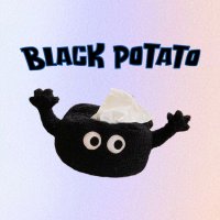 수심 Black Potato Case 휴지 케이스 패브릭 파우치 화장지 티슈