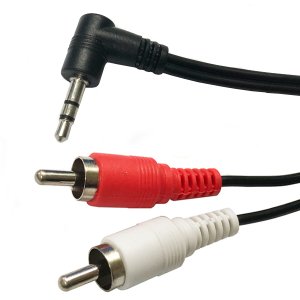 aux3.5스테레오 기역자 to RCA(2) 케이블 3m (3028-1번)