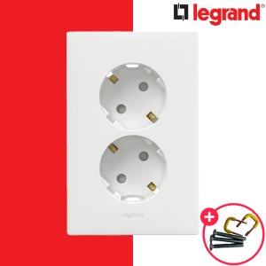 르그랑 아펠라 콘센트 화이트 벽 전기 매입 매립 콘센트 커버 2구