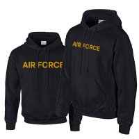 기모 후드티 블랙 옐로우 AIR FORCE 티셔츠 맨투맨 커스텀