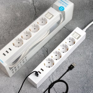 스윗홈 USB 멀티탭 A타입 충전 멀티콘센트 과부하차단 4구 3m