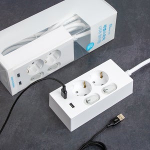 스윗홈 USB 멀티탭 책상 컴퓨터 충전 개별멀티탭 2구 3m