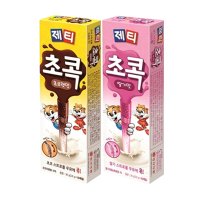 동서식품 제티 초콕 우유 빨대 음료 3.6gx10개입 (초코렛맛, 딸기맛)