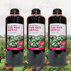 무설탕 발효 고창 복분자엑기스 원액 즙 청 900g, 3개