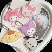 Sanrio Kuromi 헬로 키티 Pom Purin Pachacco 귀여운 만화 아크릴 열쇠 고리, 카와이 장난감 배낭 펜던트 아이 책가방 장식