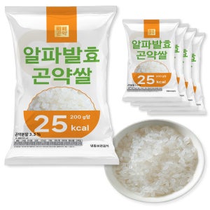 100g당 12.5kcal 빼빼곤약 알파발효곤약쌀 200g, 5개