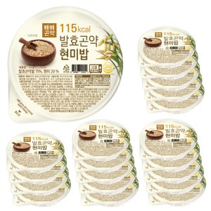 100g당 77kcal 빼빼곤약 발효곤약현미밥 150g, 20개