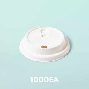 더블홀 화이트 펄프 종이컵 뚜껑 생분해 친환경 1000개