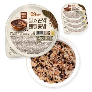 100g당 73kcal 빼빼곤약 발효곤약렌틸콩밥 150g, 5개